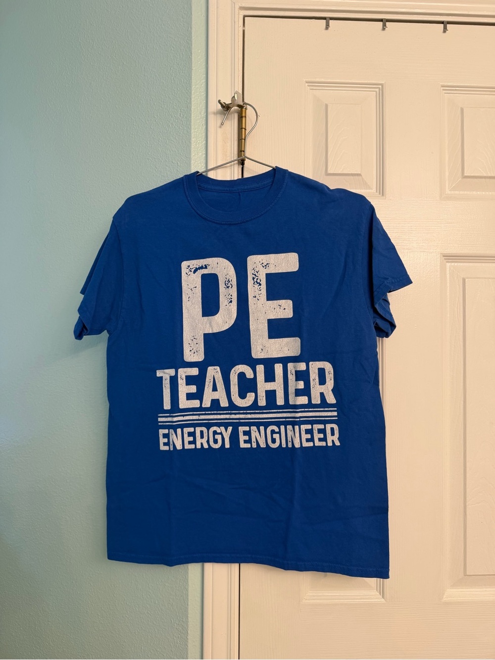 Gildan Royal Blue PE Teacher Energy Engineer Graphic Tee
